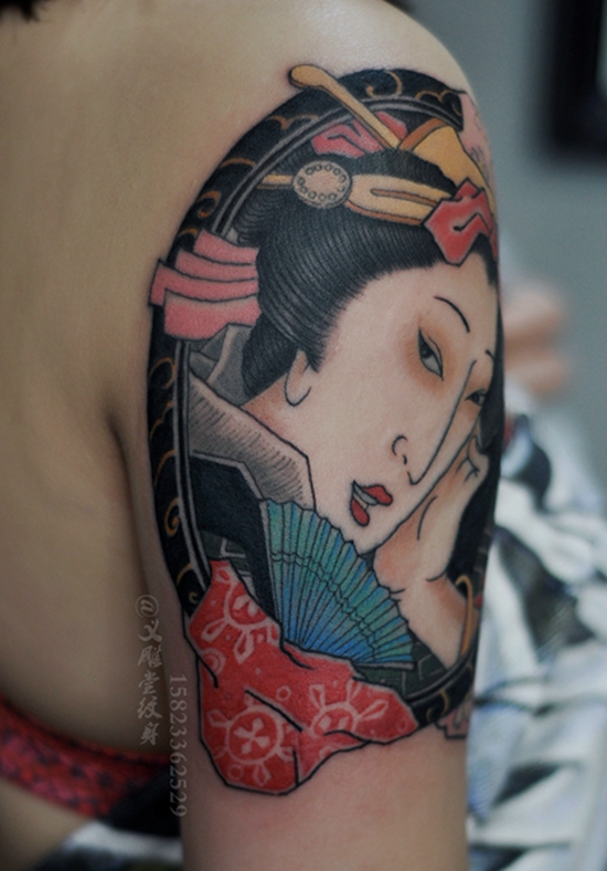 日式艺妓纹身3